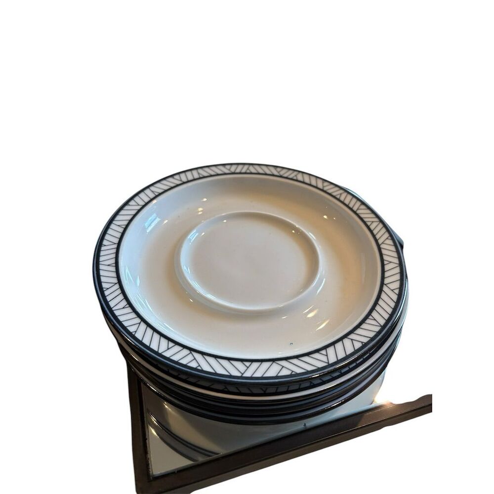 Dansk Bistro Lyngby Multicolor Saucer Set of 4 Stoneware 7 1/4"